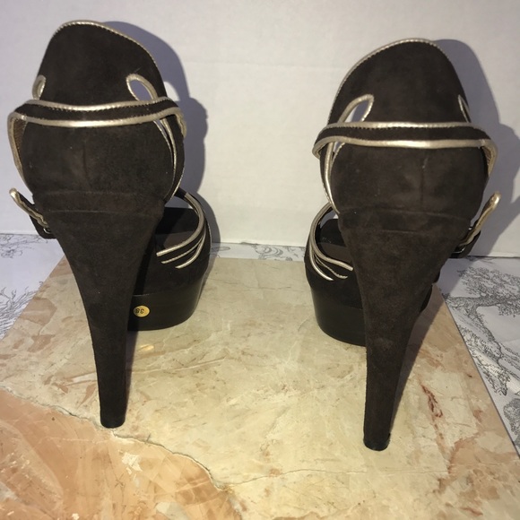 Marni New size 8 Chocolate Suede Sandals Platform - Picture 3 of 8